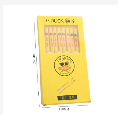 Set 5 Đôi Đũa Vịt Vàng G.Duck Inox Siêu Kute