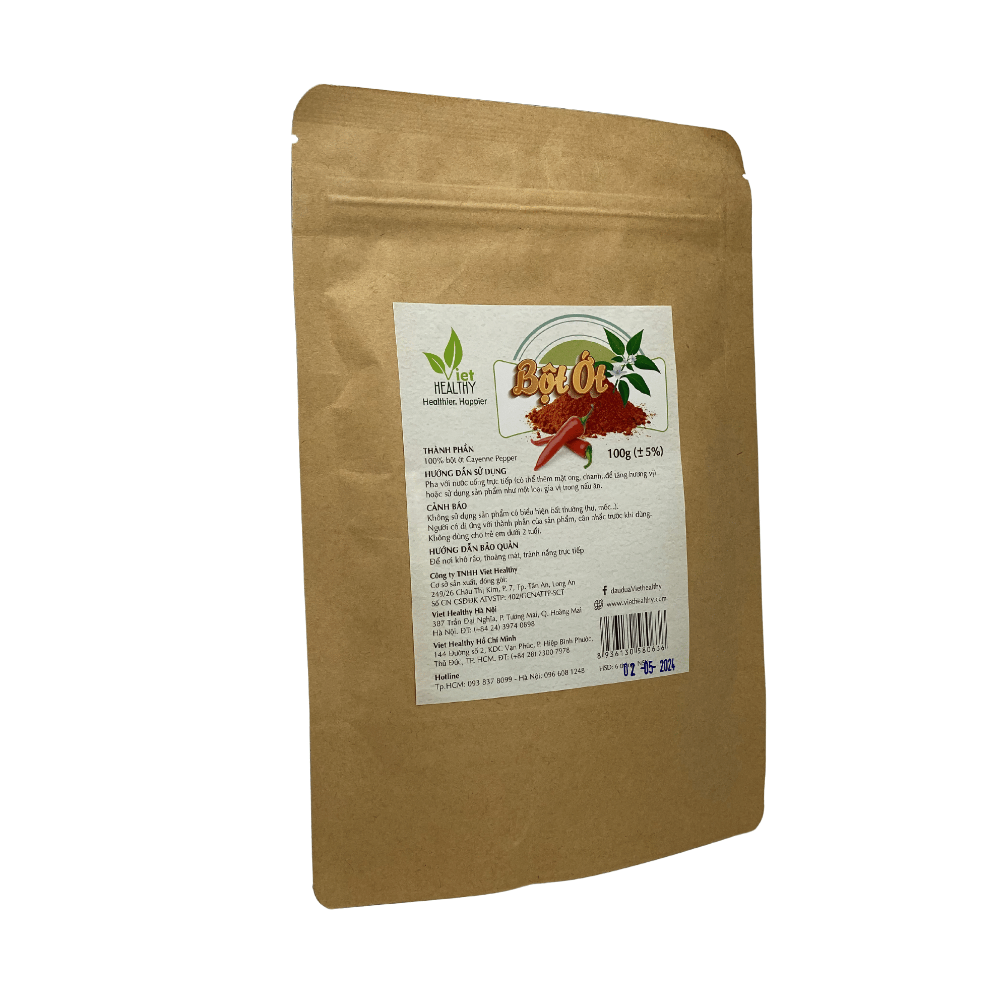 Bột ớt Cayenne Pepper Viet Healthy 100g
