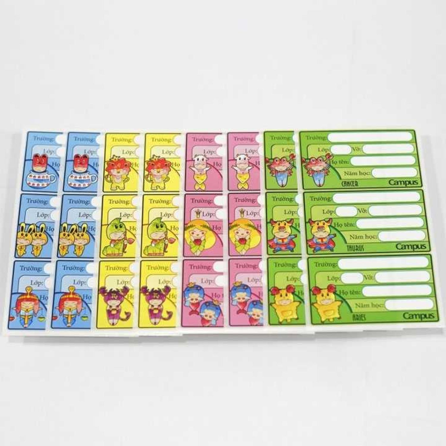 Nhãn vở Campus Zodiac NT-ZOD24 (24 nhãn/tập)