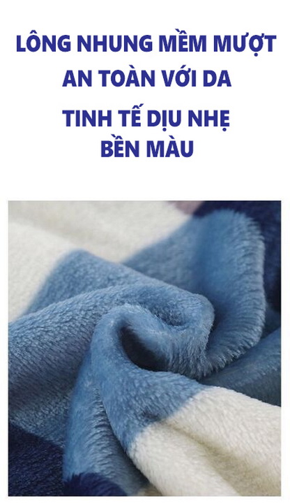 Chăn Mềm, Chăn Siêu Nhẹ, Chăn Nhung Tuyết Cao Cấp, Siêu Ấm, Màu Sắc Bắt Mắt, Giữ Ấm Cho Cả Mùa Đông, Kích Thước 1m8x2m