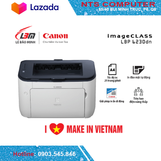 [HCM] Máy in Canon LBP 6230DN (Laser đen trắng/ In mạng/ In 2 mặt tự động)