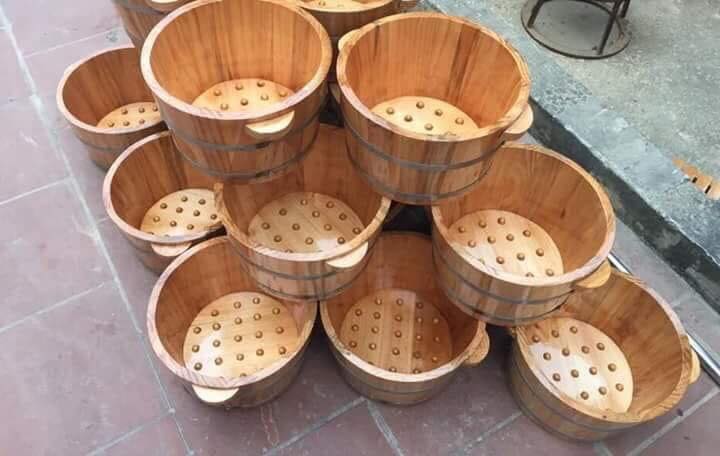 Chậu Gỗ Ngâm Chân Massage loại thường