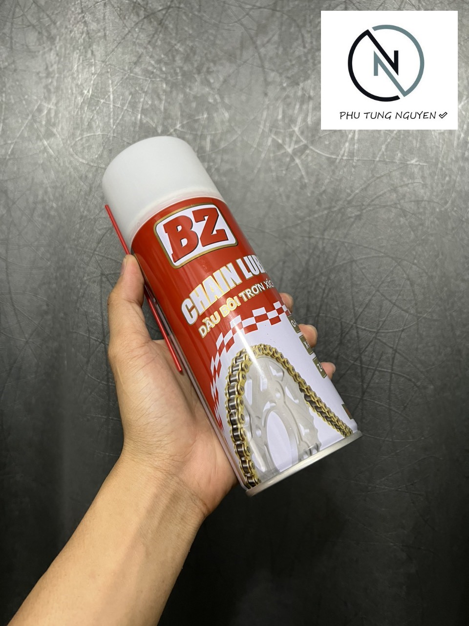 Dưởng sên BZ đỏ 450ml dưởng nhông sên dĩa cho các loại xe số