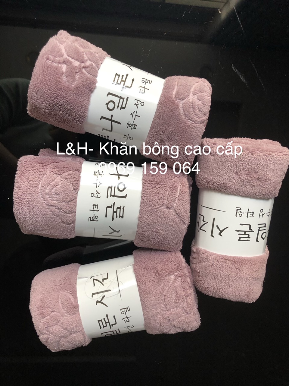 Khăn mặt lông cừu, màu trơn, kt 30x50cm