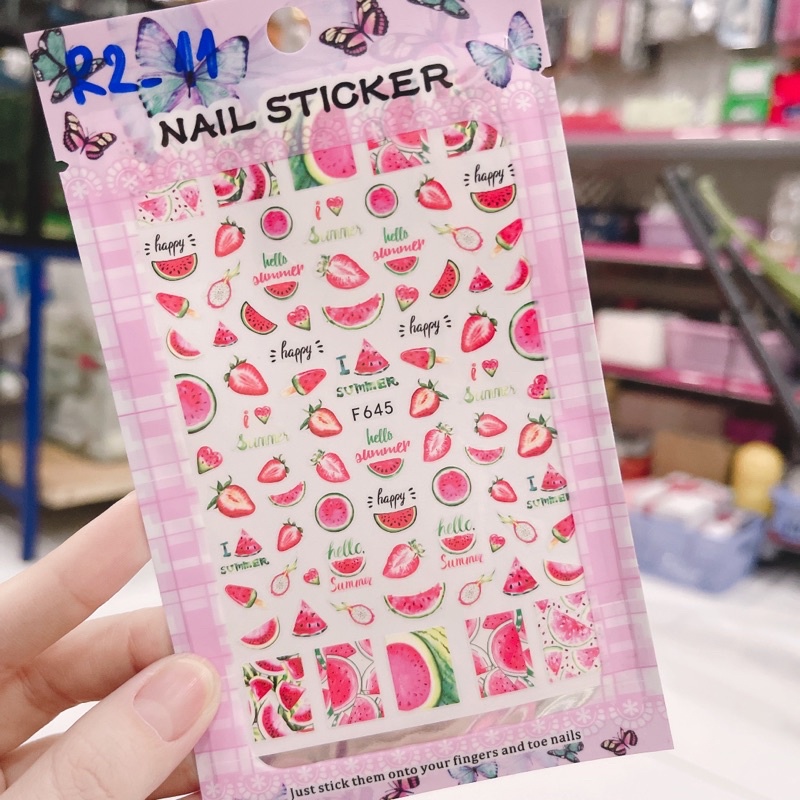 Sticker dán móng trang trí nail họa tiết hoa lá các kiểu
