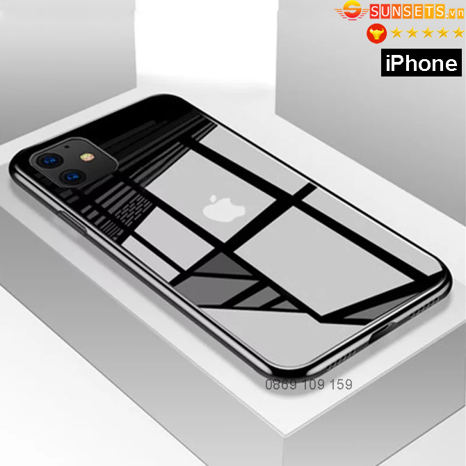 Ốp lưng iPhone 13/ 12 / 11 Pro Max Kính Bóng bảo vệ camera