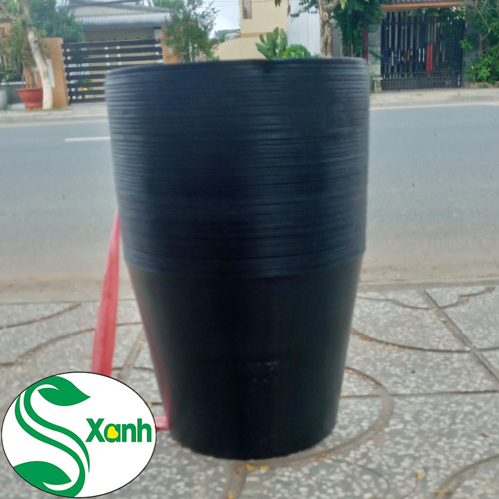 10 Chậu Nhựa Đen Mềm C9 Trồng, Uơm Cây
