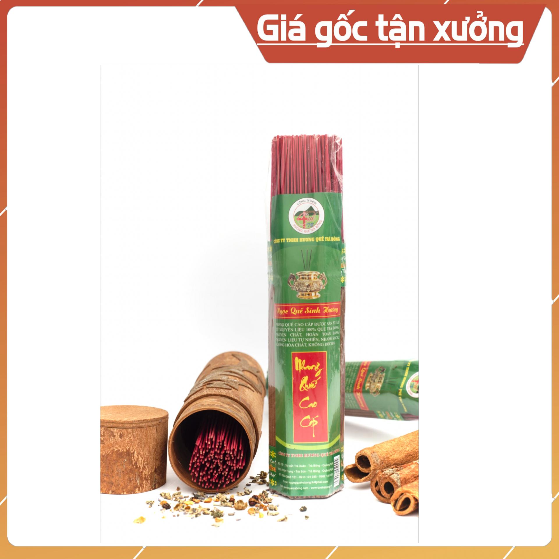 Nhang Quế Trà Bồng, hương quế cao cấp dài 38cm, 220 nén