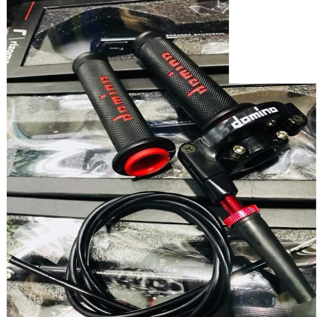 Cùm ga tăng tốc Domino full bộ gồm cùm ga, ống ga, bao tay domino.