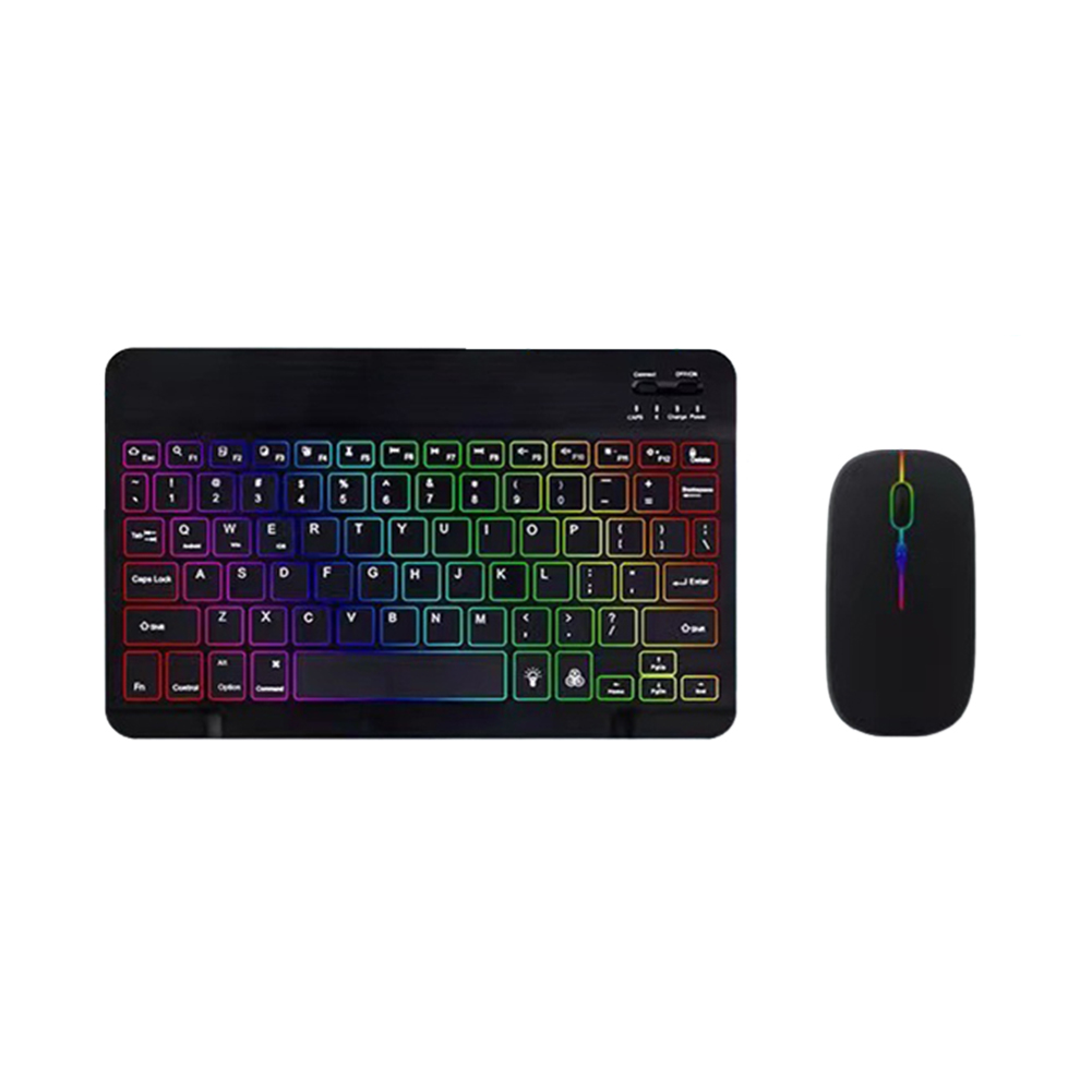 Xách tay bàn phím không dây chuột 10 inch bàn phím chuột combos RGB Backlit Bluetooth tương thích Bàn phím Kit cho pad máy tính xách tay