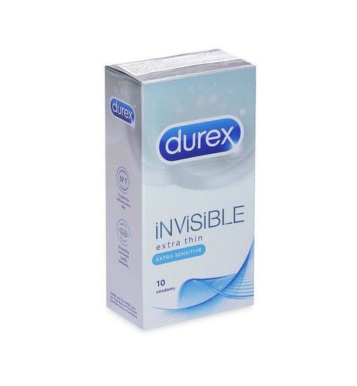 [HCM]Bộ 2 hộp Bao Cao Su siêu mỏng Durex Invisible Extra Thin Sensitive (20 cái)