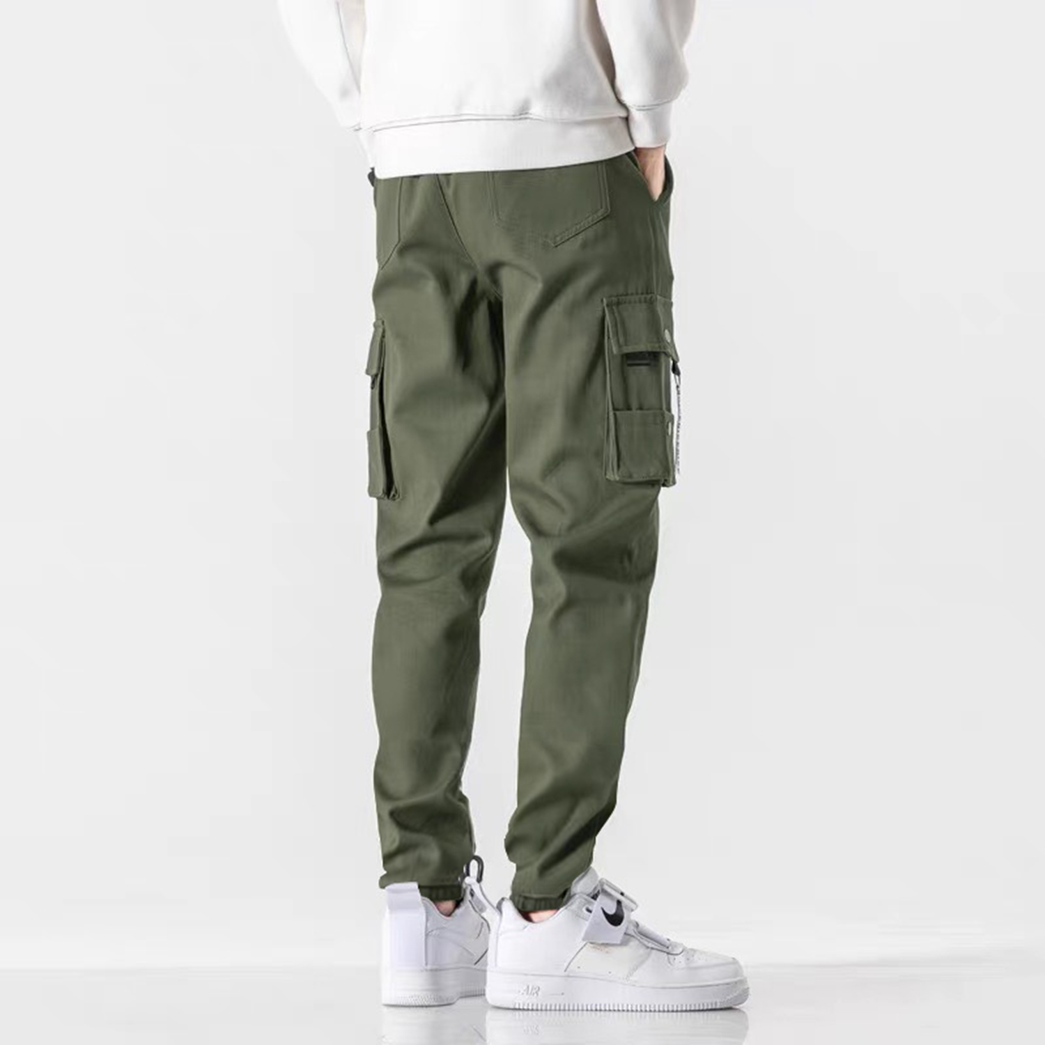 Quần jogger kaki túi hộp nam vải kaki cotton co giãn