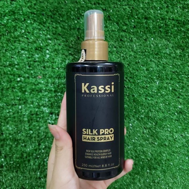COMBO dầu gội xả và xịt phục hồi tóc hư tổn Kassi 500mlx2/250ml