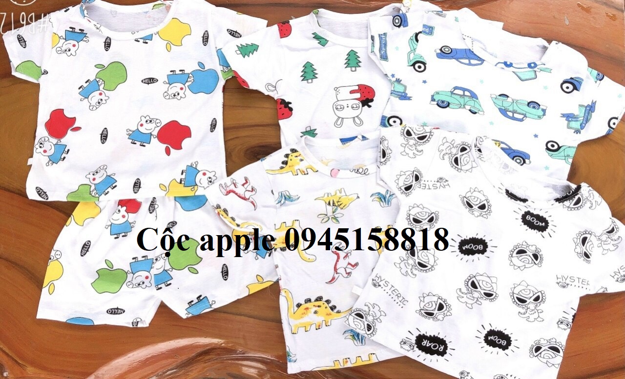 Set 5 bộ sát nách sao cho bé từ 3-14kg