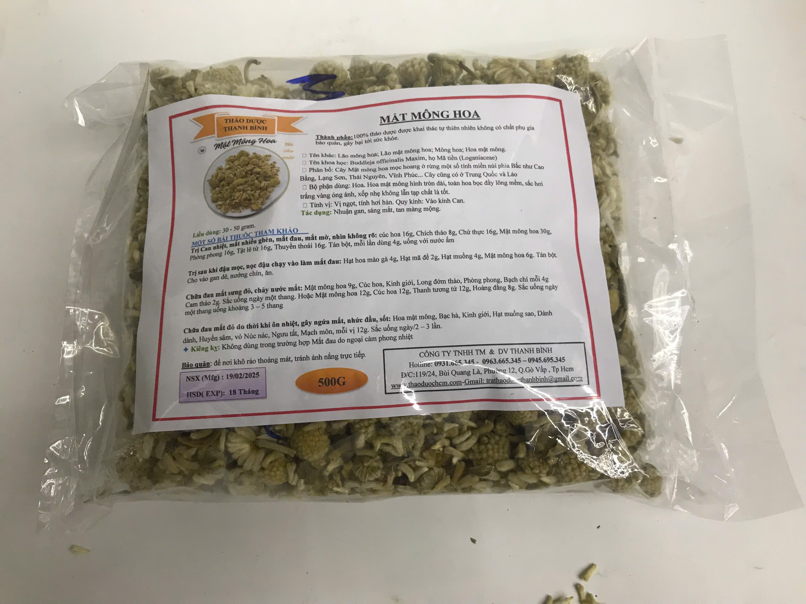 Mật Mông Hoa Khô 500g - Hàng Công Ty Loại 1