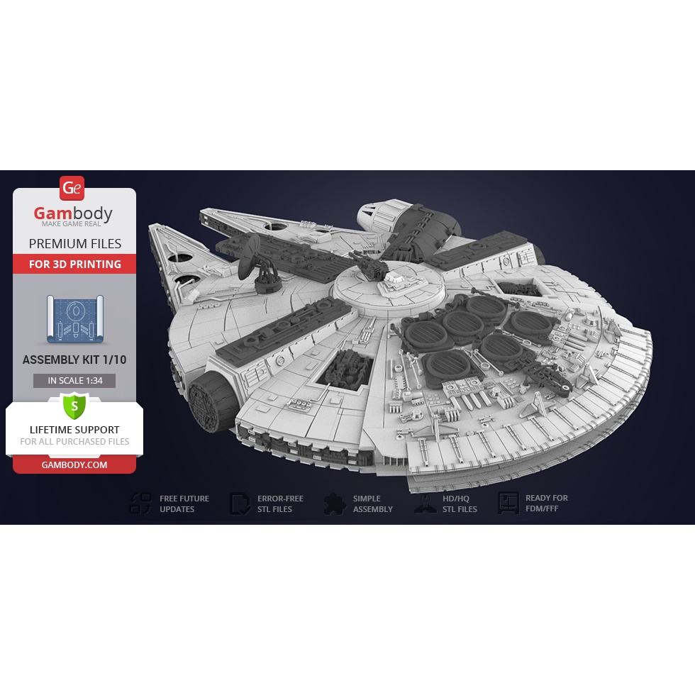 File in 3D Millennium Falcon - Star Wars