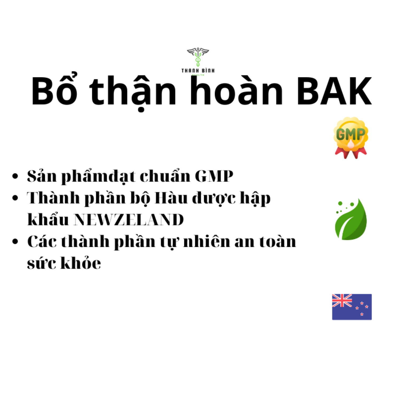 Viên uống thảo dược BỔ THẬN HOÀN BAK (lọ 30 viên)
