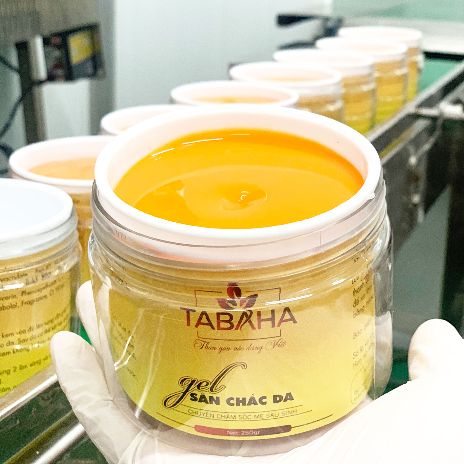 Kem tan mỡ TABAHA 250g giúp giảm mỡ bụng kèm thước dây
