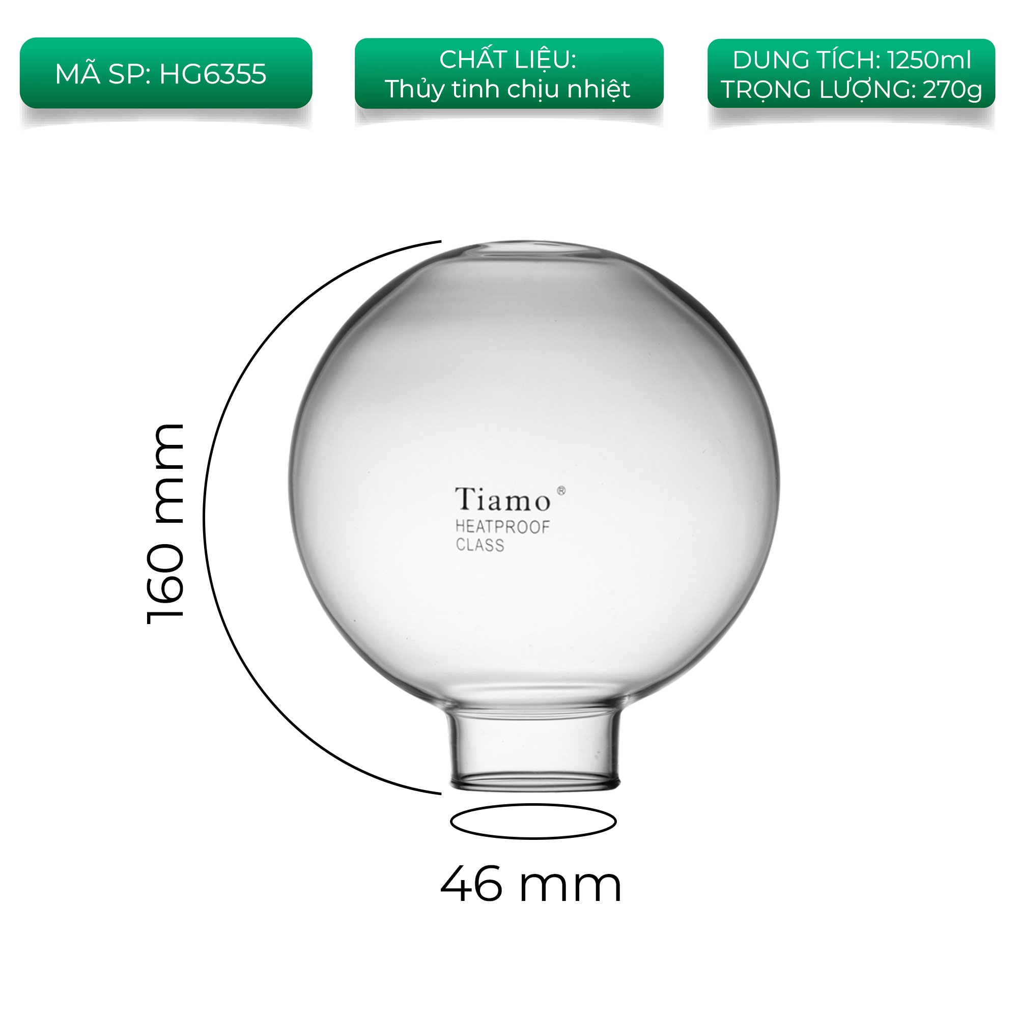 Bình thủy tinh đựng đá cold drip HG6333 Tiamo