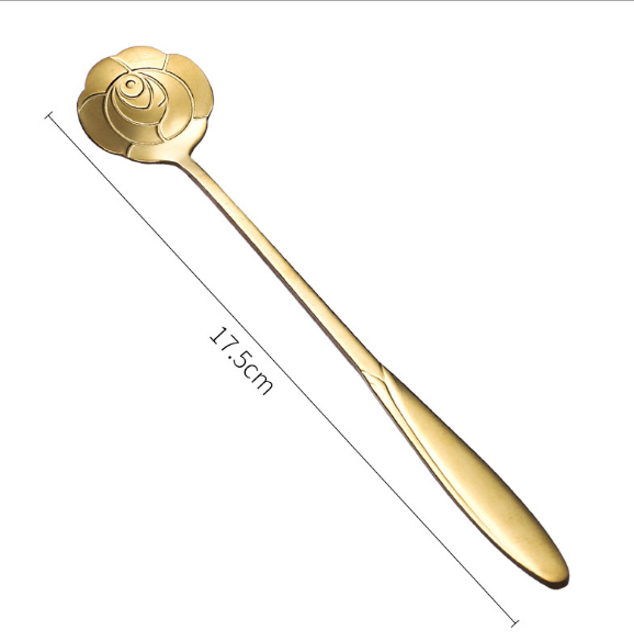 Coffee spoon ice cream long-handled many painting tiêt stainless steel 304-the coffee spoon flower shape steel stainless steel-spoon tea spoon ice cream style stainless steel color-Muong cream-Muong coffe-stainless steel spoon