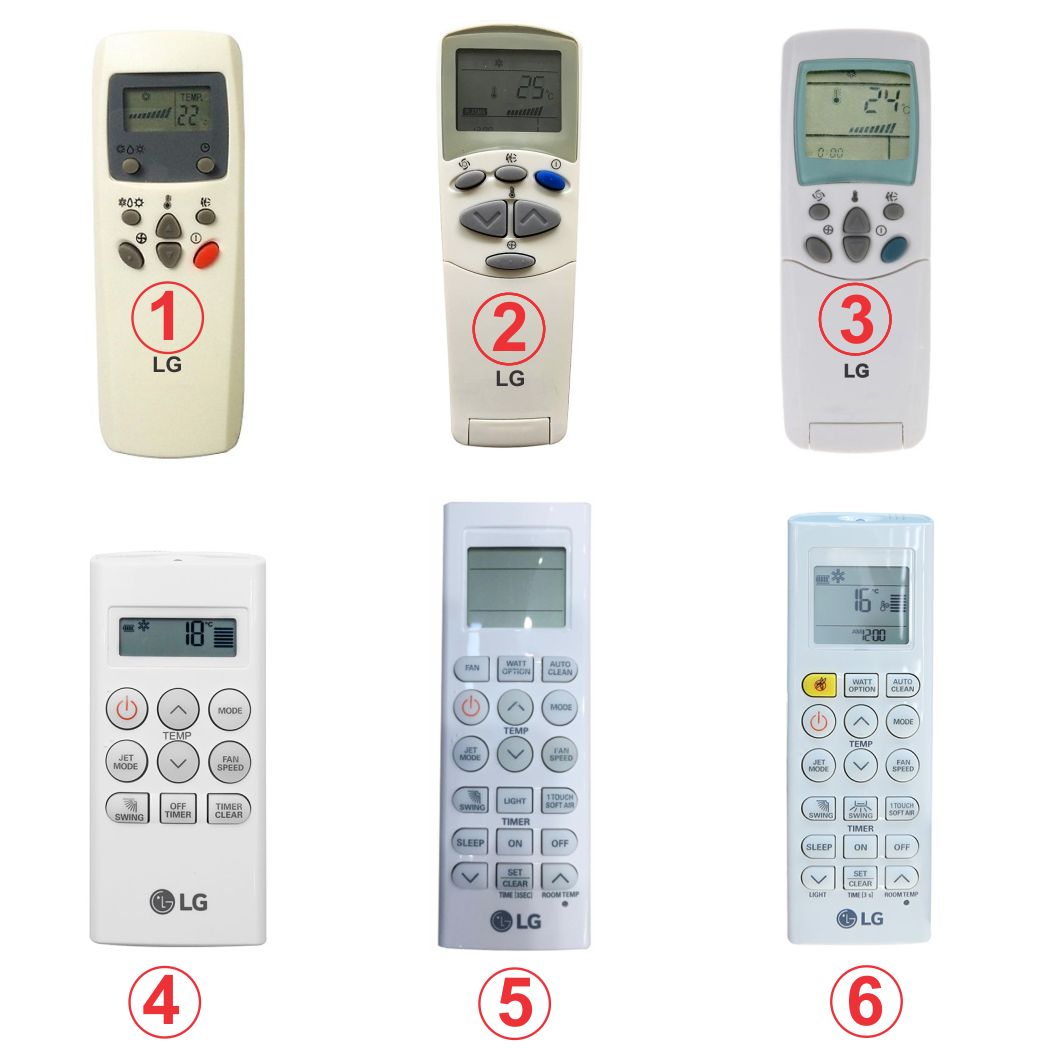 Điều khiển điều hòa, máy lạnh LG (khiển 8 nút).