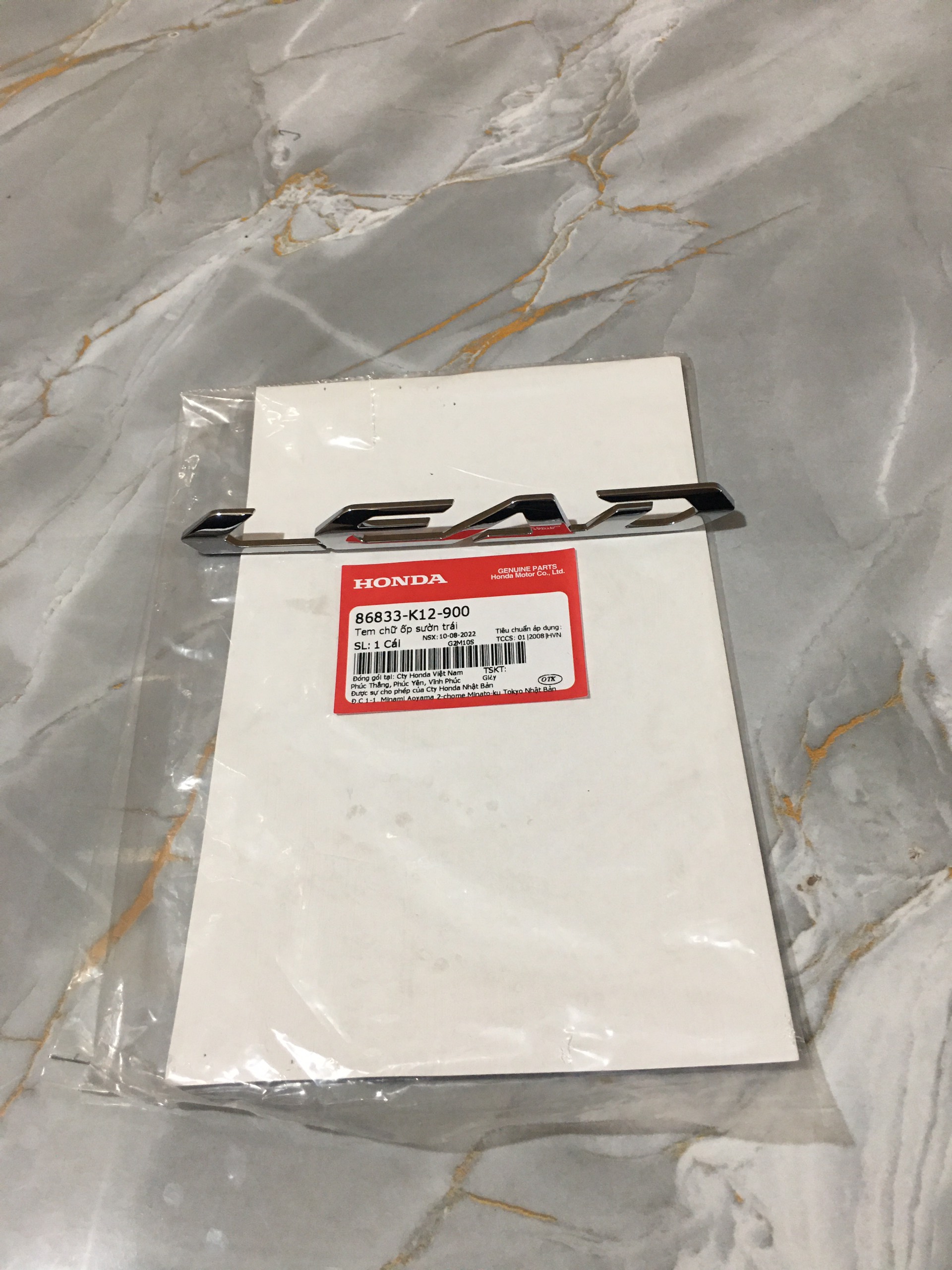 Tem chữ ốp sườn trái lead 2013-2015