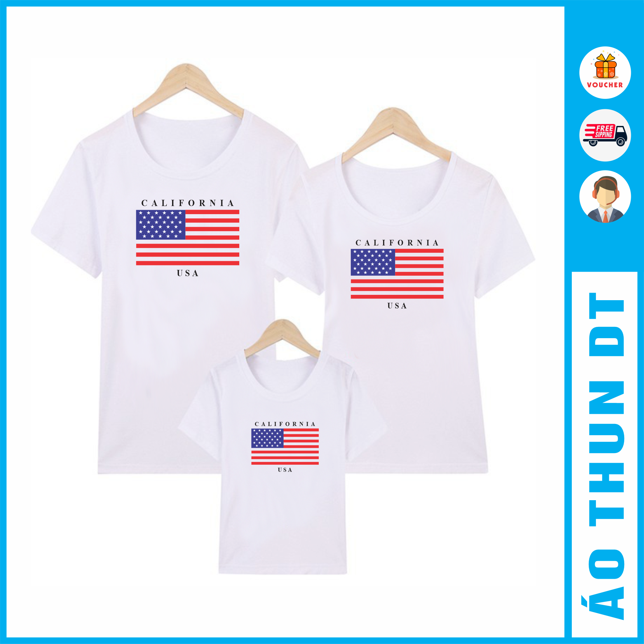 Áo thun cờ mỹ - usa