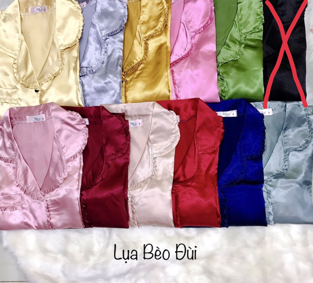 [HCM]Đồ bộ pizama phi lụa đùi bèo mặc nhà