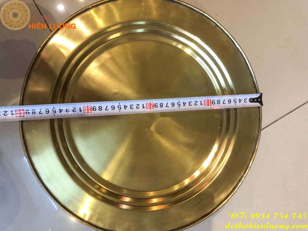 Mâm Đồng Thau Trơn Đường kính 40cm