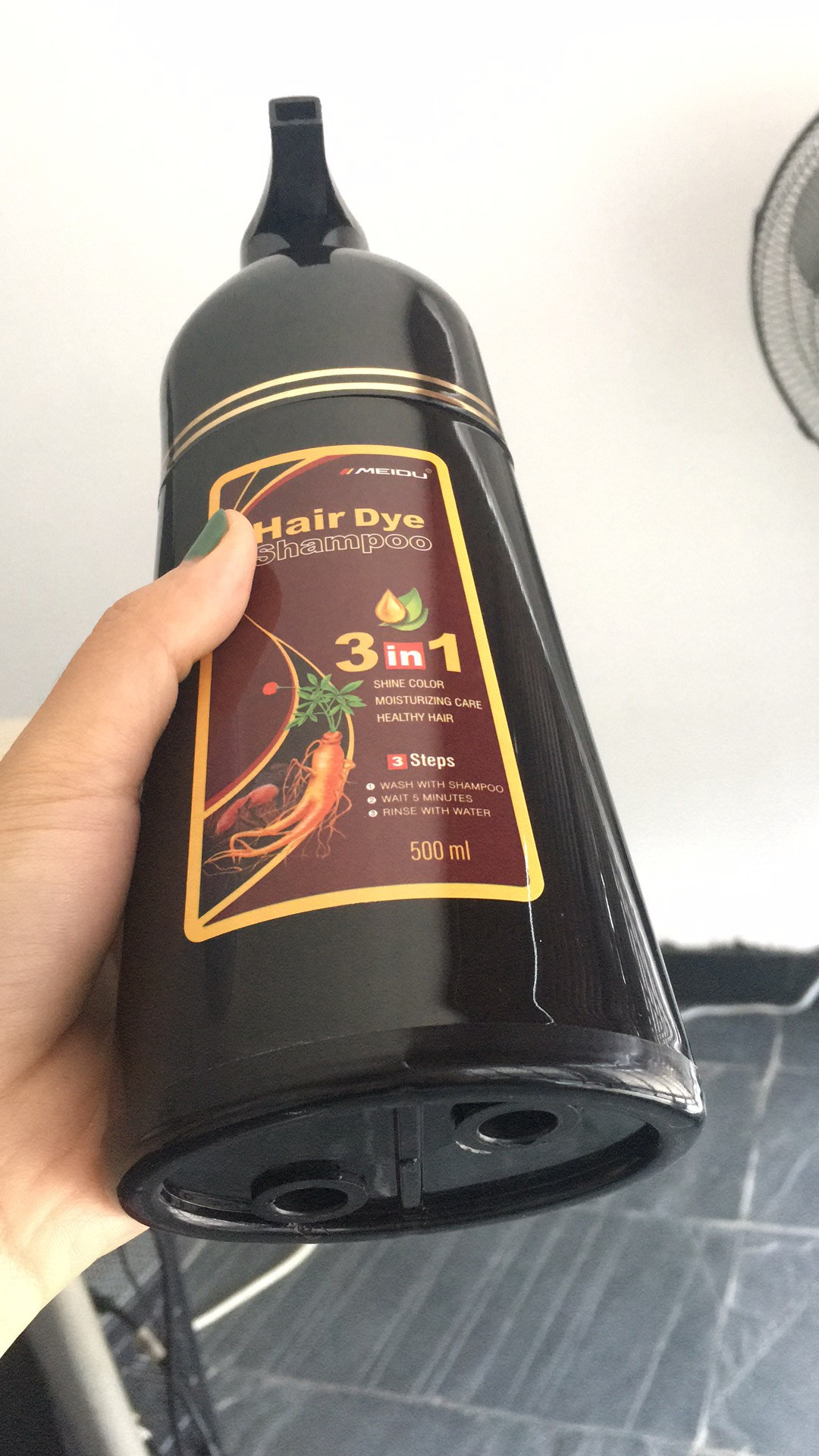 Gội đen tóc phủ bạc mẫu mới Meidu 500ml