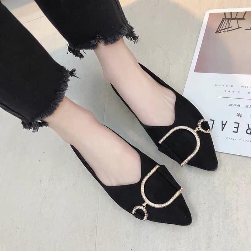 [Hoàn Tiền 15%]Giày búp bê phong cách hàn quốc cực xinh 002