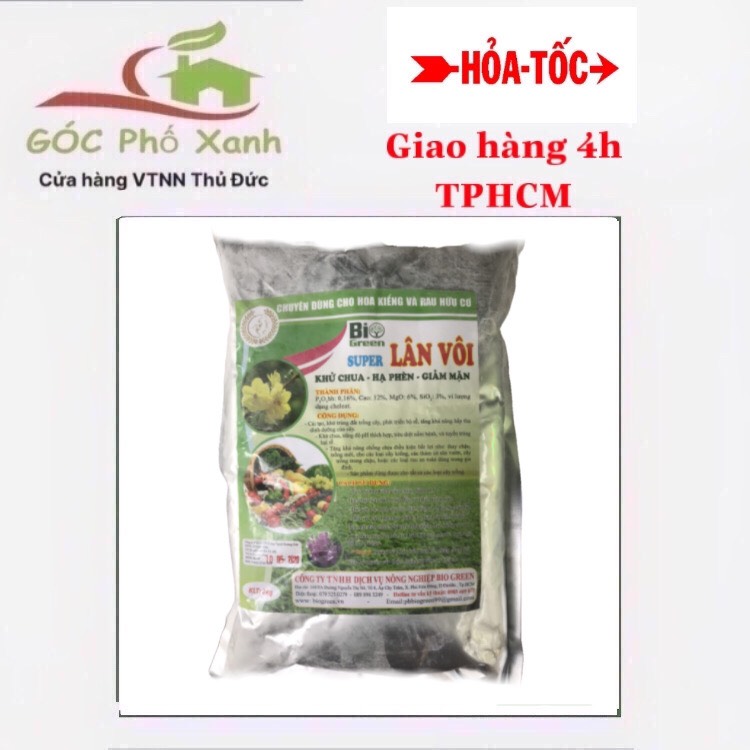 Vôi trồng cây, vôi tinh chất 98% gói 1kg