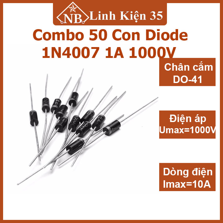 Diode chỉnh lưu 1n4007 1a 1000v