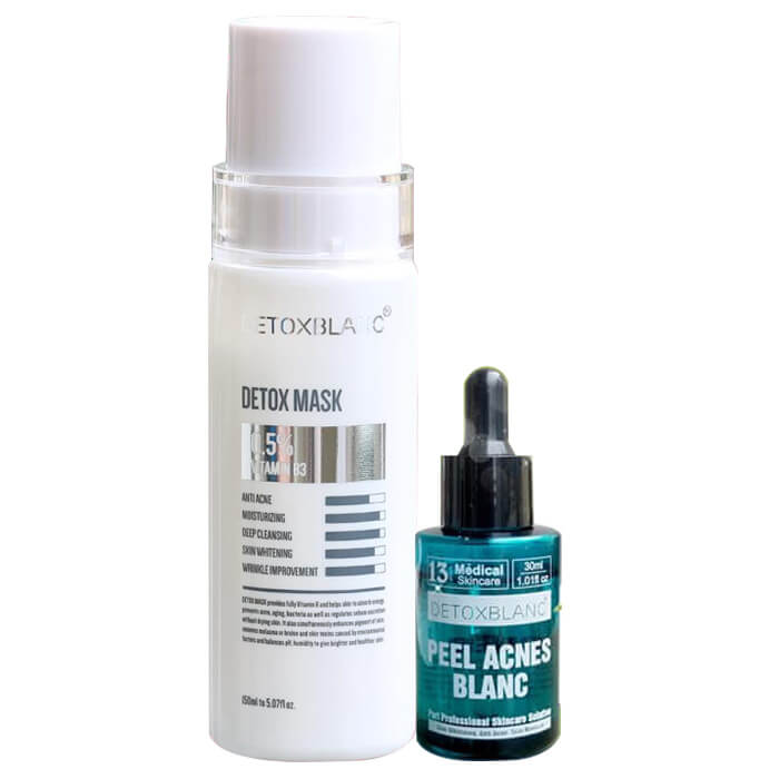 [Tặng Mặt Nạ]Bộ đôi thải độc VÀ  serum ngừa mụn Detox Blanc - An Nhiên 1