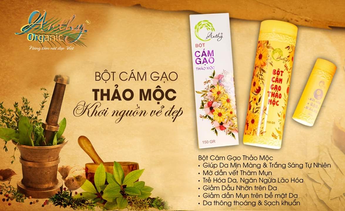 [CHÍNH HÃNG-Date 2026] Bột Cám Gạo Thảo Mộc Anthy 150gram