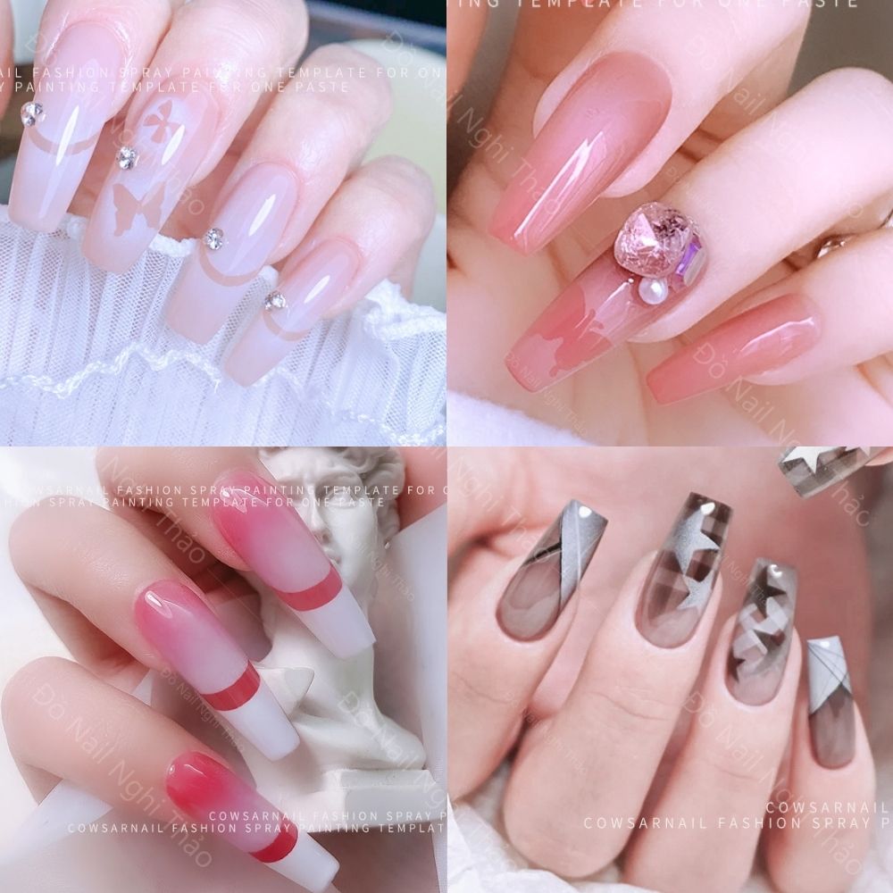 Sticker nail dặm ombre