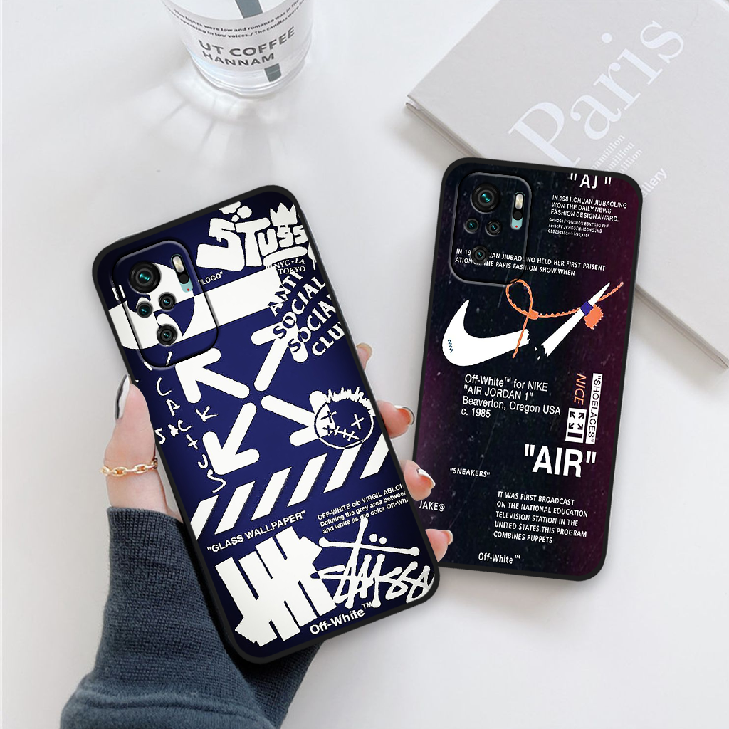 Ốp lưng Xiaomi Redmi Note 10 / Redmi Note 10S / Note 10 5G / Note 10 Pro in hình nikee, off whitee thời trang