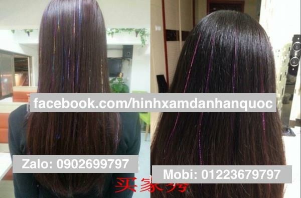 [HCM]Combo 2 tép ine tóc kim tuyến hồng dậm( 1 tép từ 80-100 sợi)