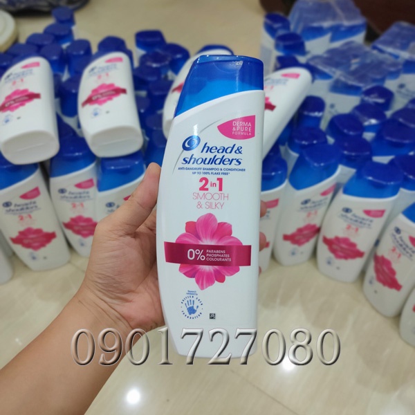 Dầu gội Head and Shoulders Smooth anh Silky (Hoa dâm bụt) - Pháp