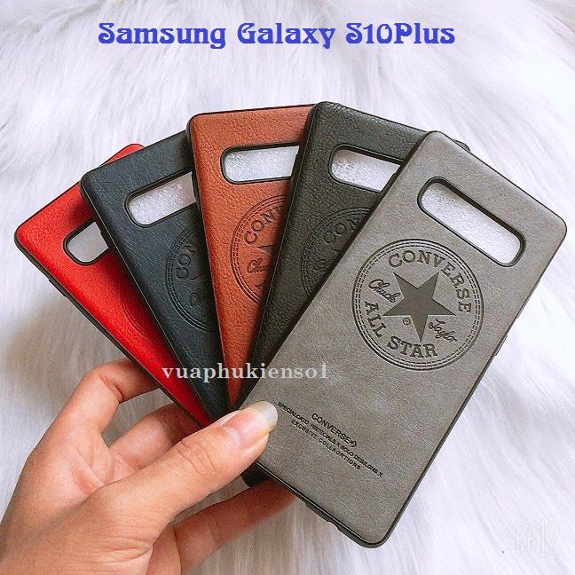 Samsung galaxy s10plus ốp lưng giả da converse ảnh thật 100%
