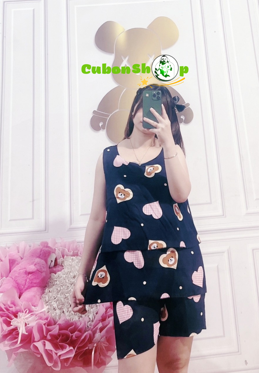 (45 - 90kg )Bộ Lanh Lụa Bầu kiểu đùi 2 Tầng siêu mát cho mùa nóng