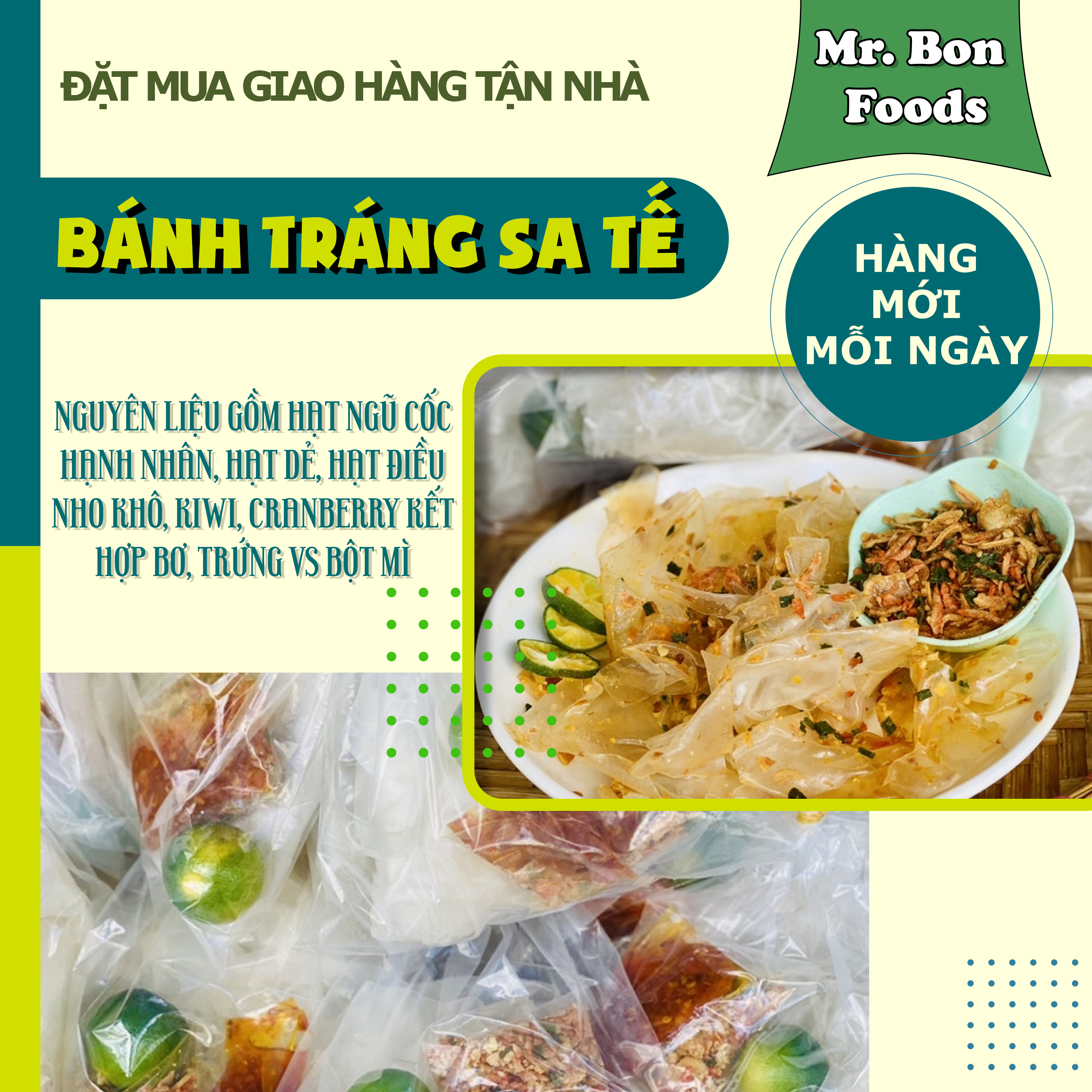 Bánh Tráng Sa Tế, Muối Tôm Hành Phi, Tắc - Mới Mỗi Ngày