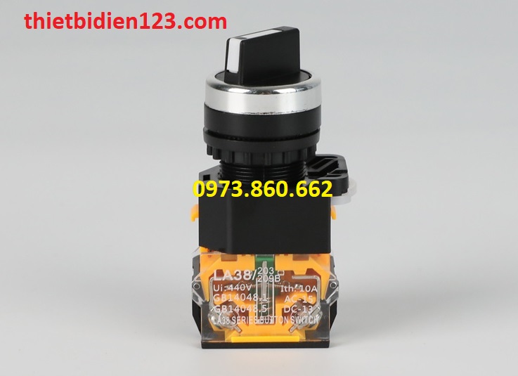Combo 10 công tắc chuyển mạch LA38-11 phi 22mm 2 vị trí , 3 vị trí