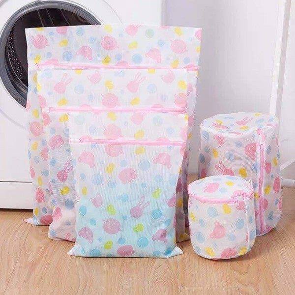 Sét 5 túi giặt quần áo in hoa