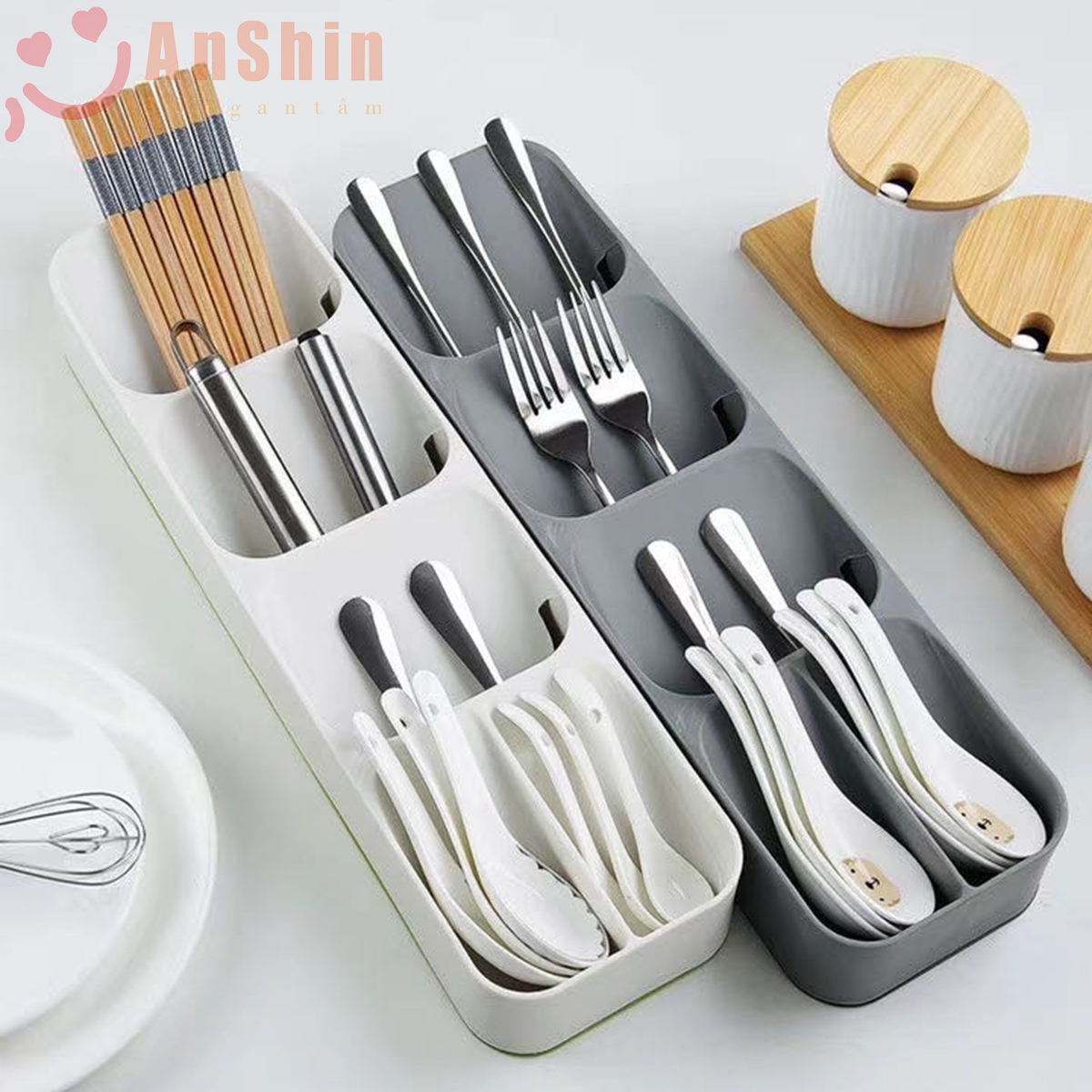 Khay đựng đũa thìa dao nĩa giữ gọn tủ bếp