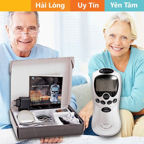 Máy massage trị liệu xung điện 4 miếng dán giúp thông khí huyết, giảm đau, giải mỏi