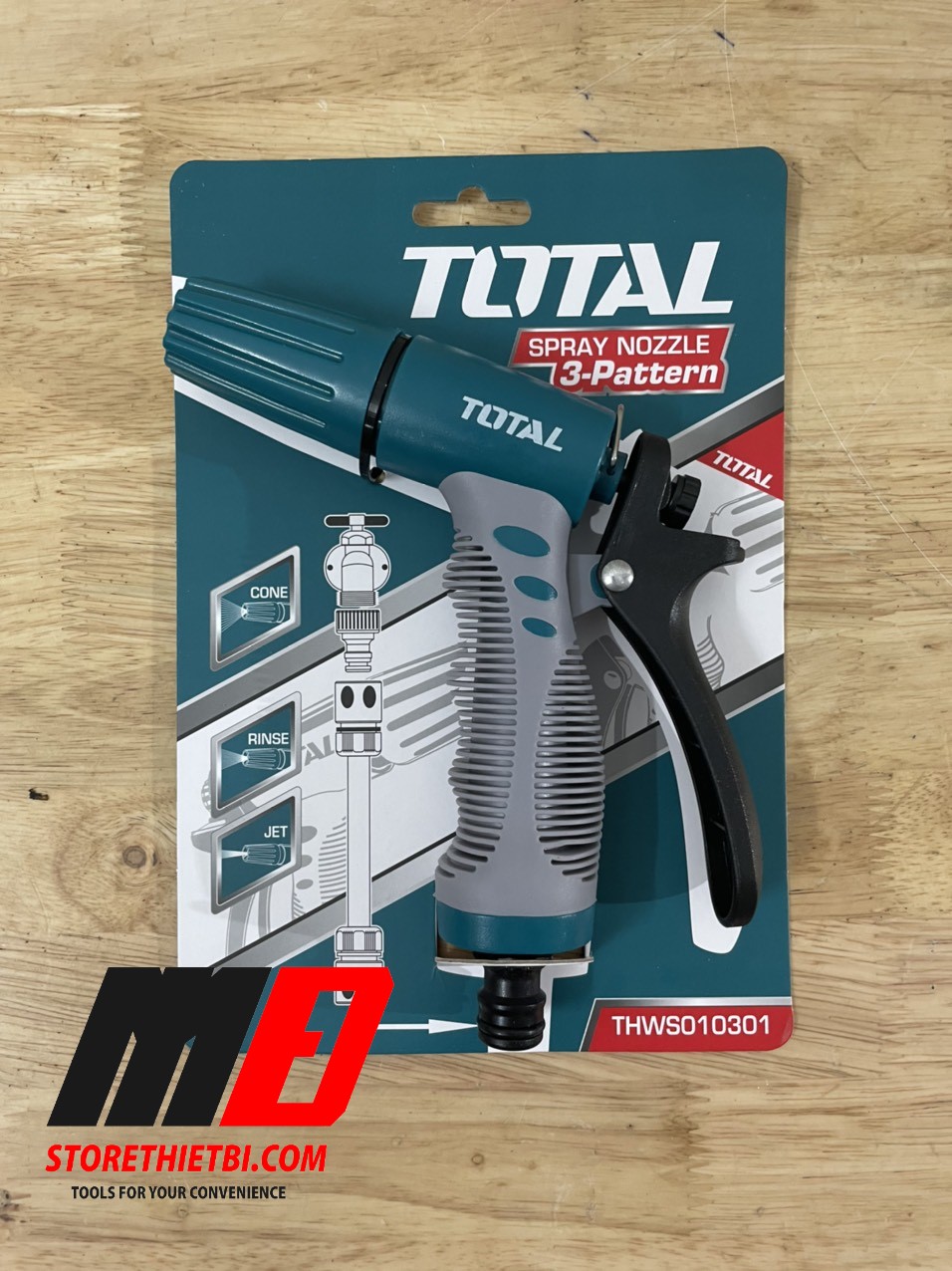 [HCM]3/4" Đầu Phun Nước Máy Xịt Rửa Total Thws010301