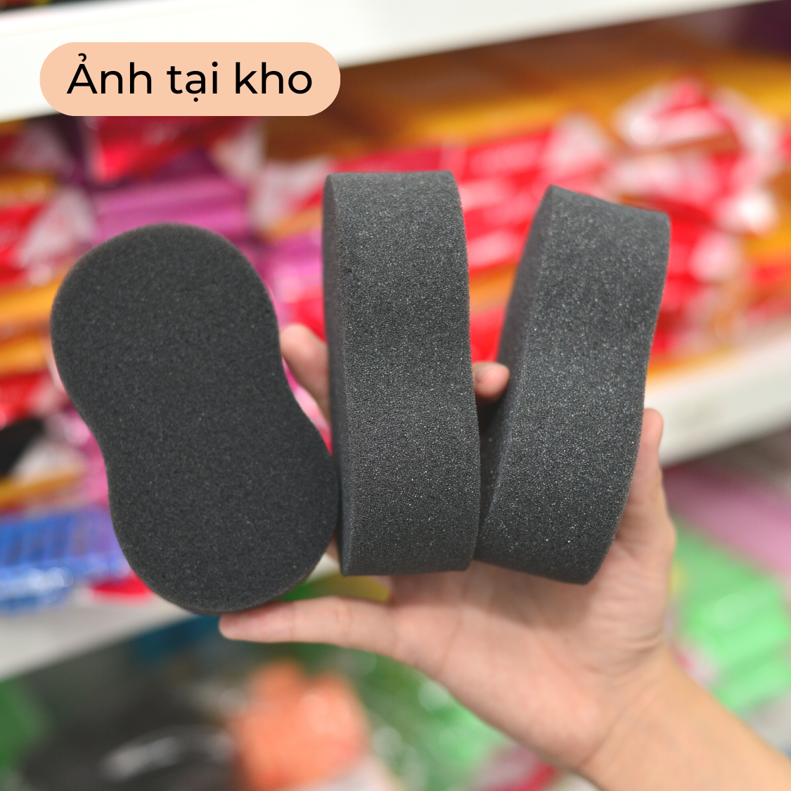 Bông phủi tóc, mút phủi tóc mềm mịn, chất xốp dai
