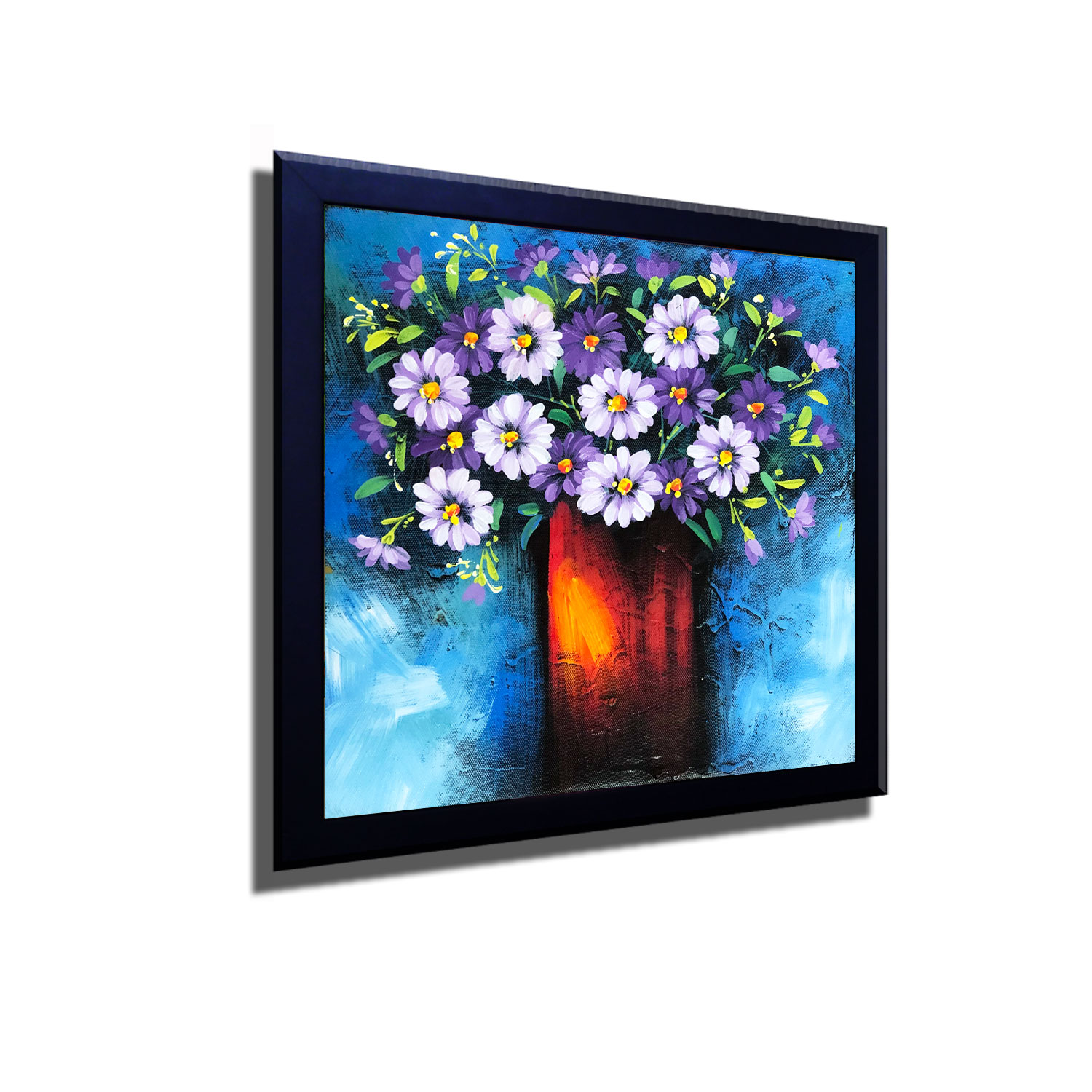 Tranh Sơn Dầu - Hoa Tím Mộng Mơ 01 - Tranh Minh Hiền (VẼ TAY 100% - KHUNG GỖ)
