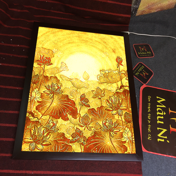 ,qc ĐÈN THỜ TRANH TRÚC CHỈ in MÂU NI, 61x81cm chữ nhật ngang dọc , bàn thờ chung cư, bàn thờ treo, vách bàn thờ ,chất lượng tiêu chuẩn